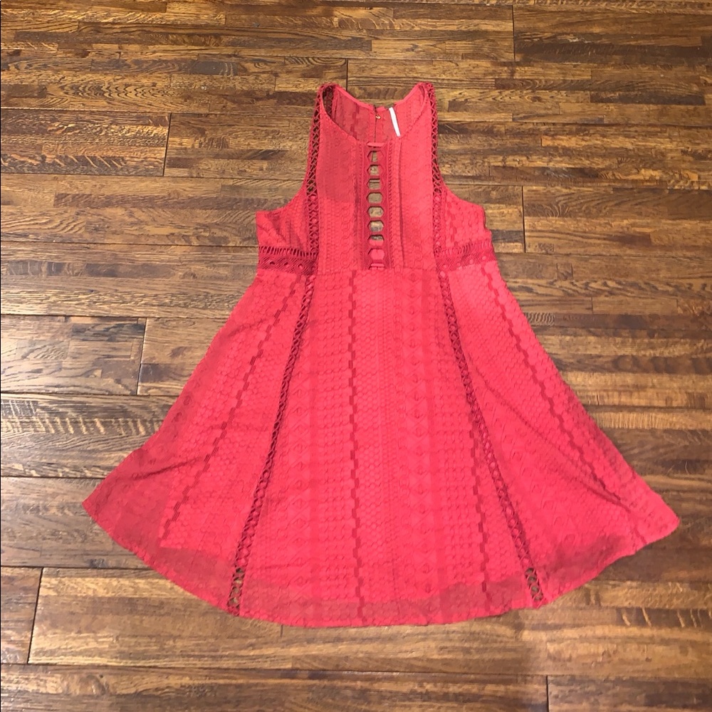 Free People red crochet dress